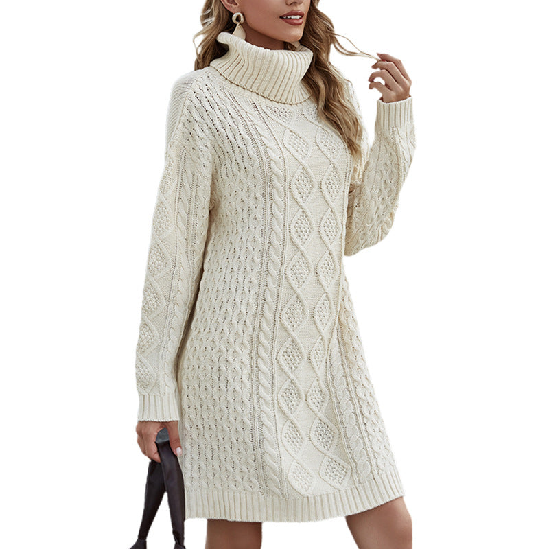 Loose sweater knitted dress