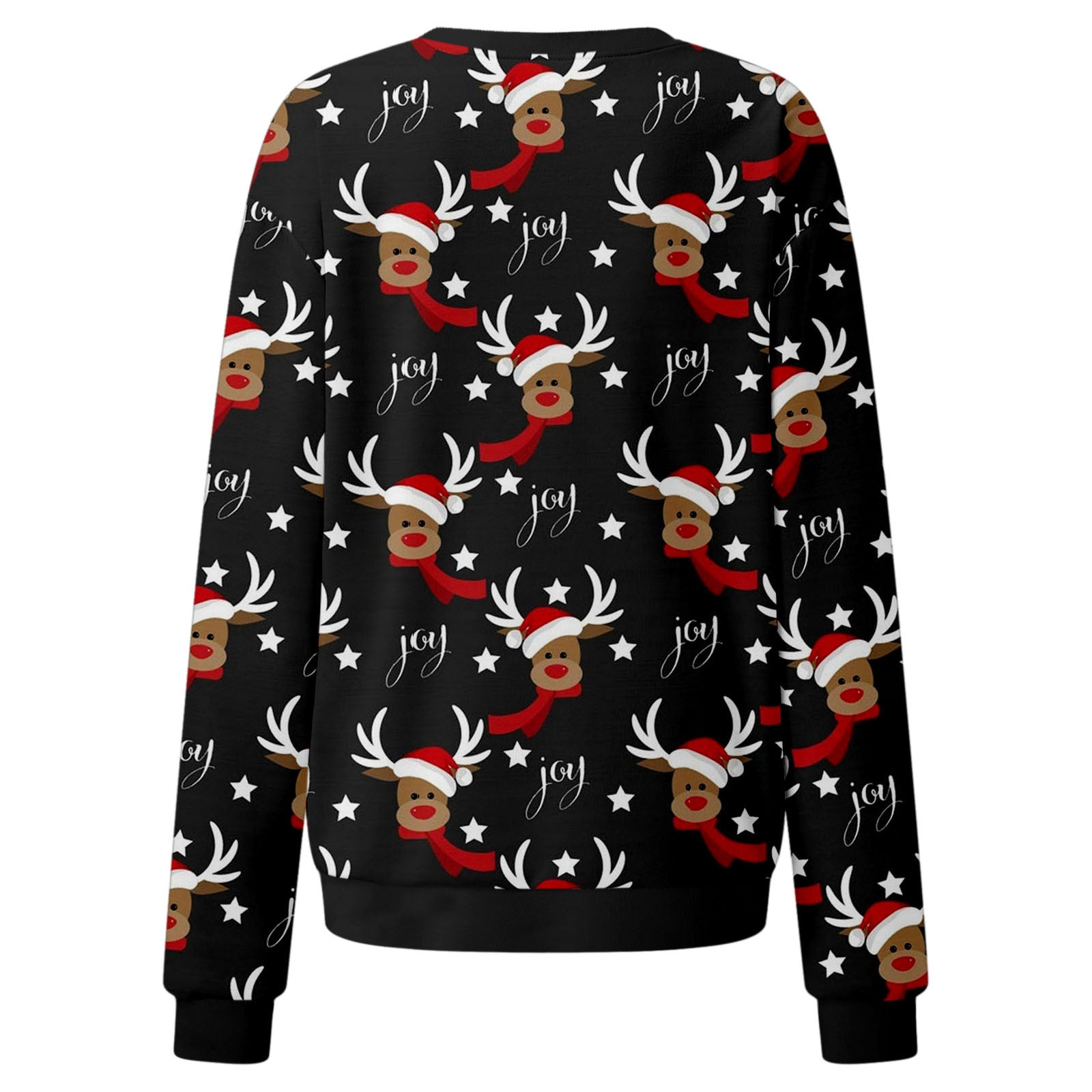 European and American style women's printed elk Christmas sweater