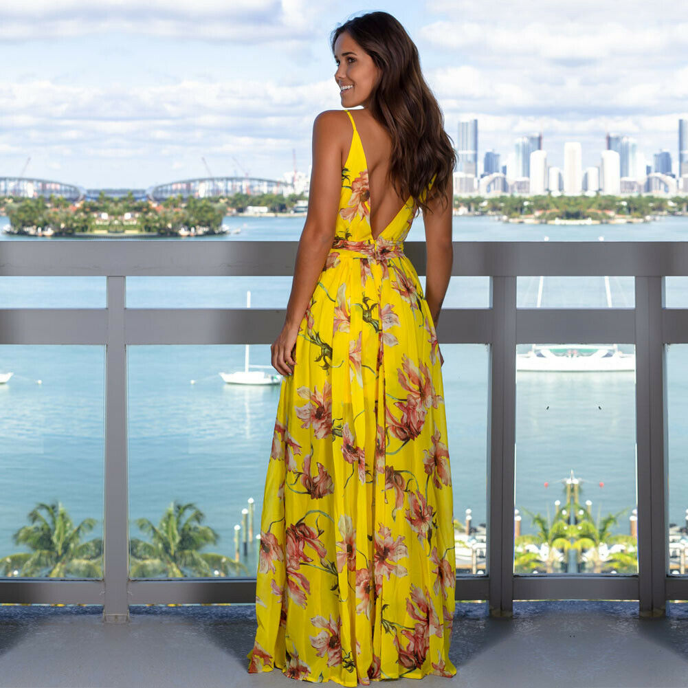 Sling Floral Long Dress